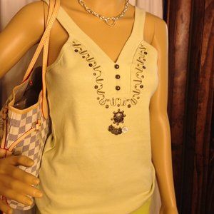 Light Green V neck Sleeveless top for Girls
